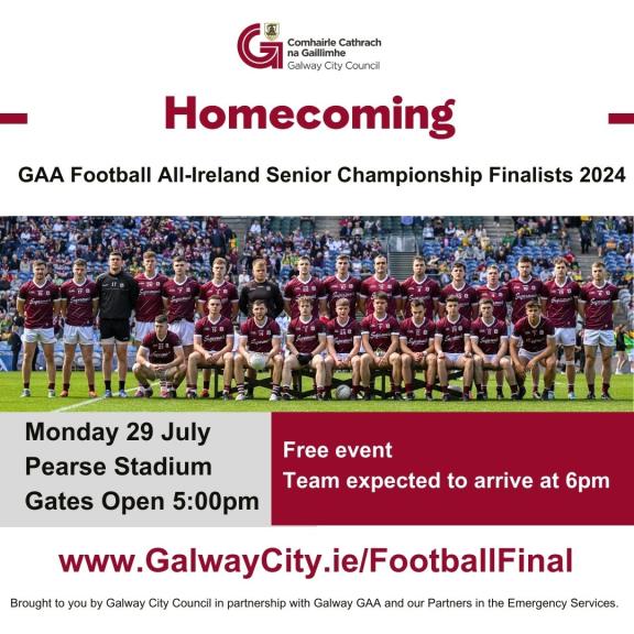 Galway Football Team Homecoming in Pearse Stadium Today