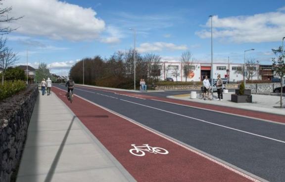 A photomontage of the Bothar Stiofáin Cycle Scheme
