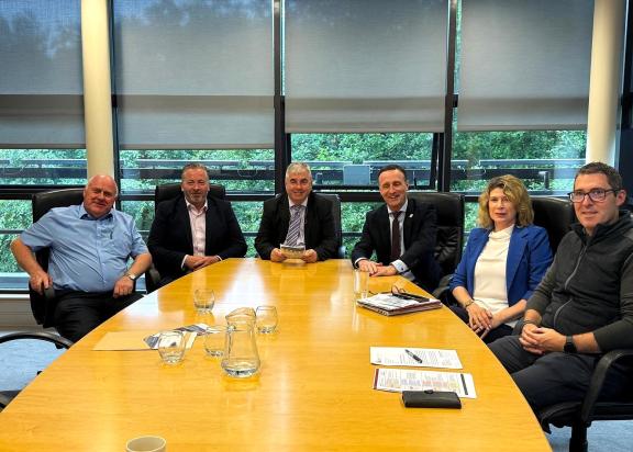 Ministers and Senior Reps from Galway City Council in Boardroom