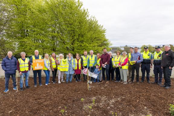 Members of ballybane tidy towns group standing for picture