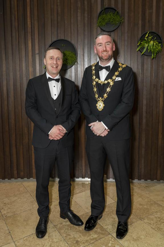 Mayor and CE posing for photo