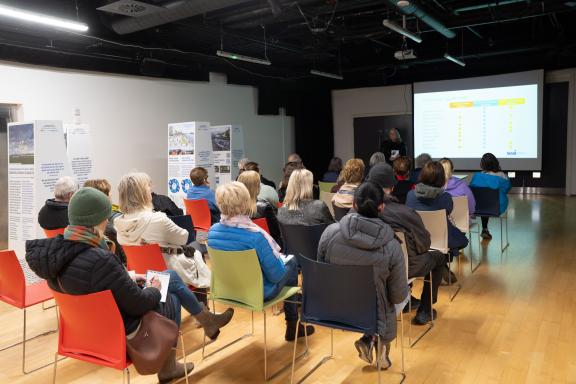 People watching a presentation