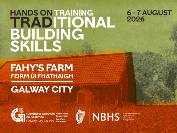 Image advertising the traditional building skills event