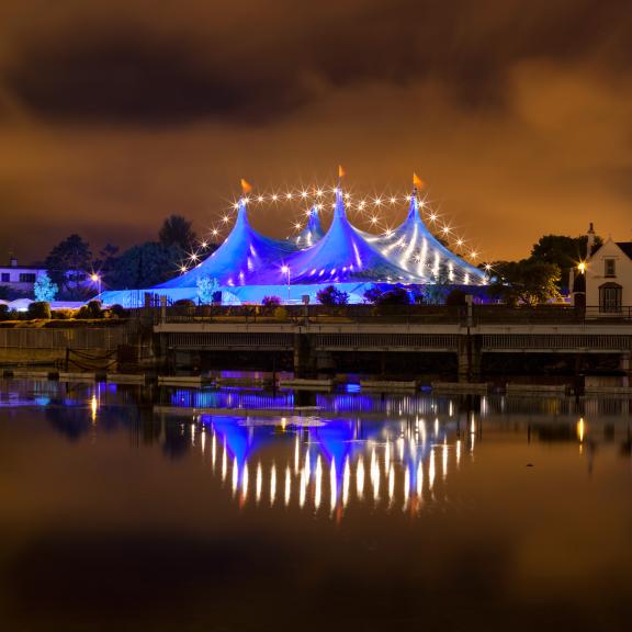 big top at dusk