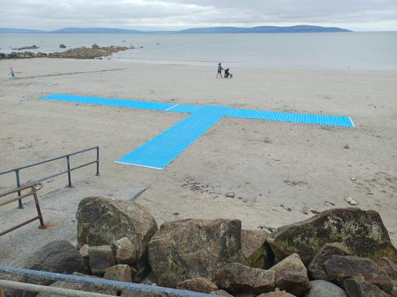 mat on beach