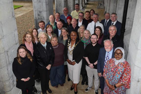 safety partnership members posing for photo at university of galway