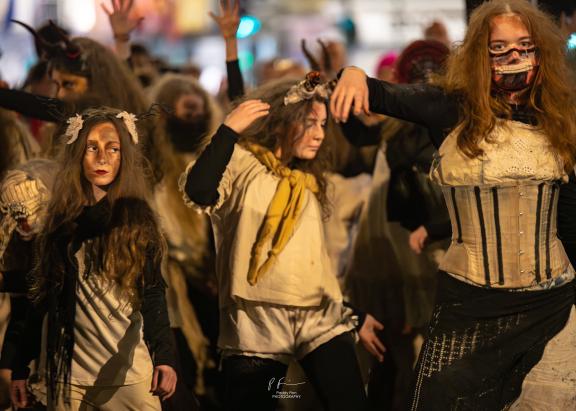 Thriller in Eyre Square 2025 dancing performers in costume