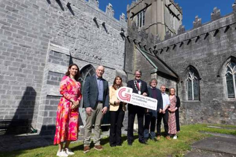 Group outside St Nicholas Collegiate Church