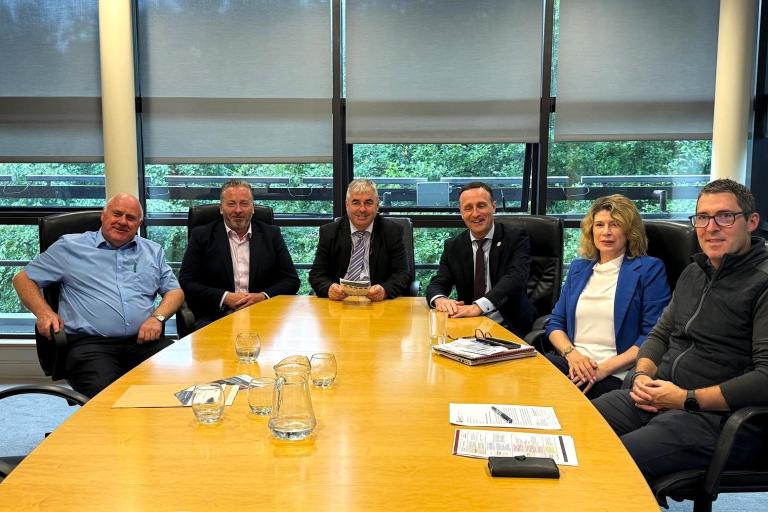 Ministers and Senior Reps from Galway City Council in Boardroom