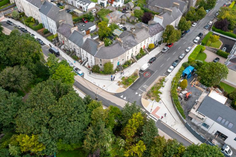 Birds Eye View of rainwater garden