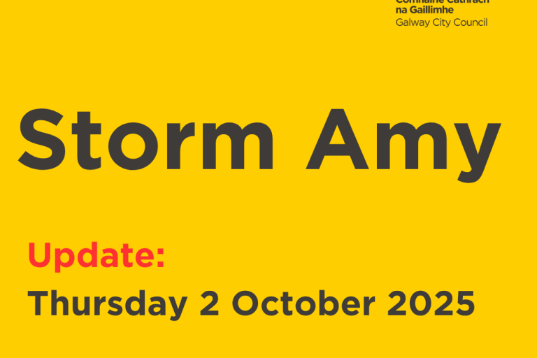 Storm Amy text on yellow background