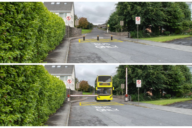 An image of the possible designs of bus gates at Bun a Chnoic / Cnoc an Óir
