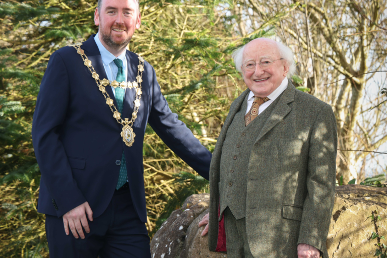 Mayor Cubbard and former President Michael D Higgins