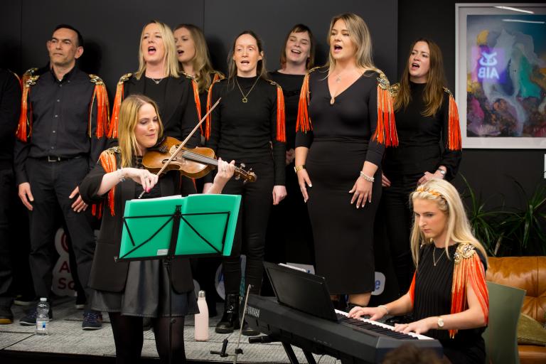 Choir singing