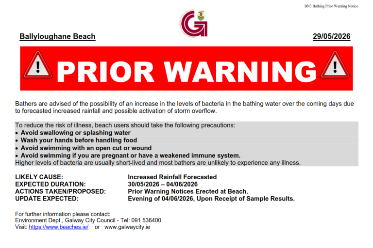 Prior Warning Notice Ballyloughane