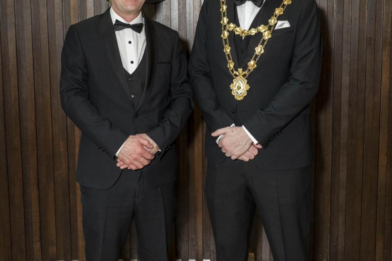 Mayor and CE posing for photo