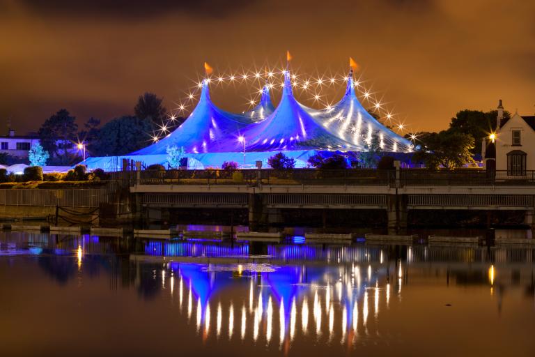 big top at dusk