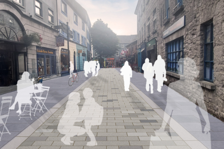An artist's impression of Middle Street / Cross Street following completion of the Cross Street Rejuvenation Project
