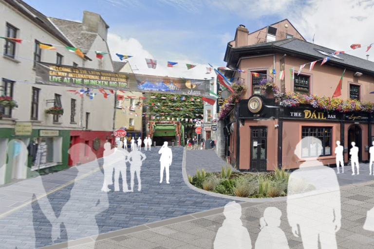 An artist’s impression of Middle Street / Cross Street following the completion of these works.