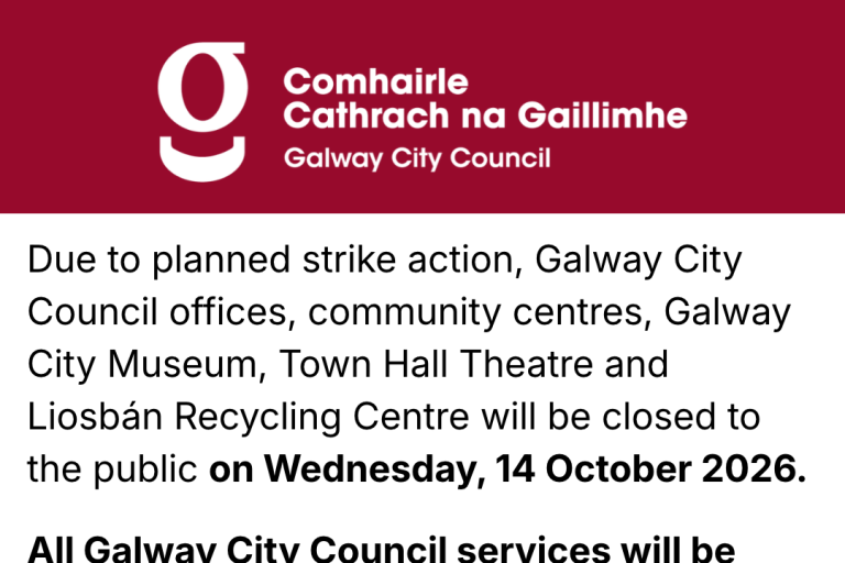 Notice showing details of closure