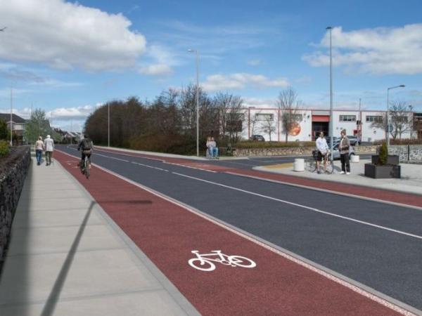 A photomontage of the Bothar Stiofáin Cycle Scheme