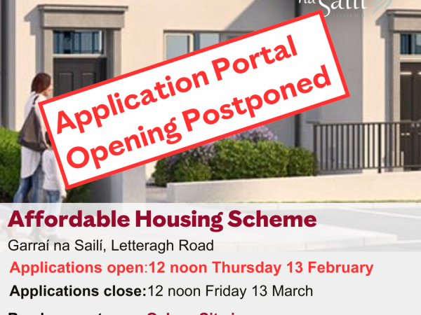 house in Garrai na Saili with application portal opening postponed