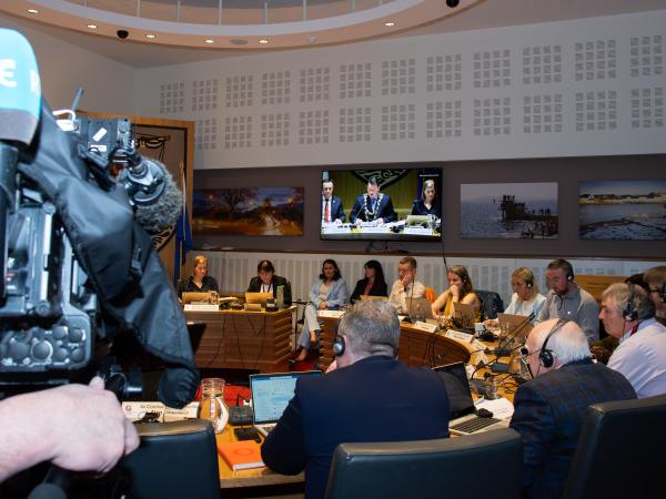 RTE Camera to side of Chamber at Council meeting