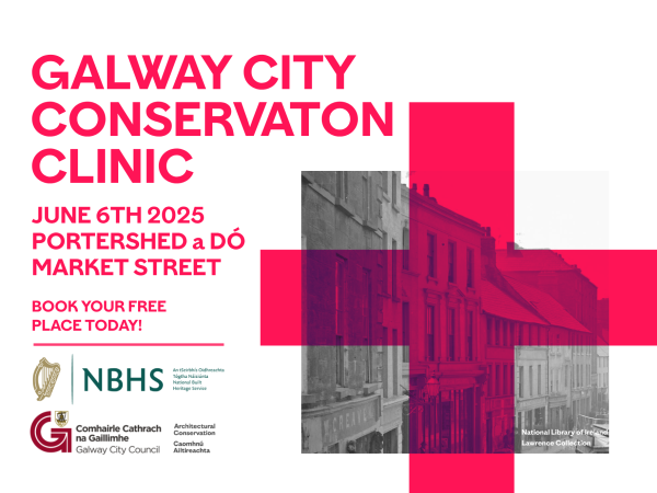 Image outlining date and location of the Galway City Conservation Clinic