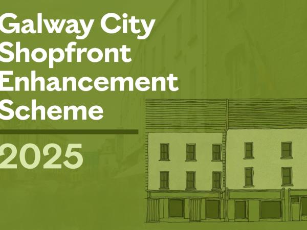 Shopfront graphic with title of Shopfront Enhancement Scheme 2025