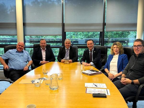 Ministers and Senior Reps from Galway City Council in Boardroom