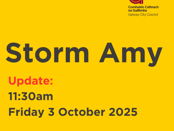 Storm Amy text on yellow background