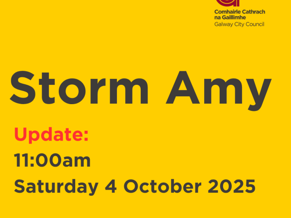 Storm Amy text on yellow background