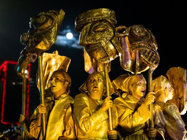 Image of four actors in costume