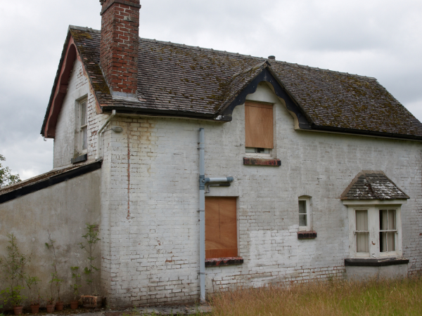Derelict house stock photo