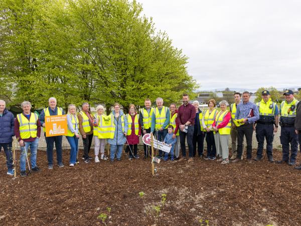 Members of ballybane tidy towns group standing for picture