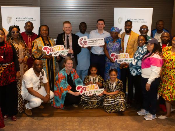 Different representatives posing for picture for Africa Day