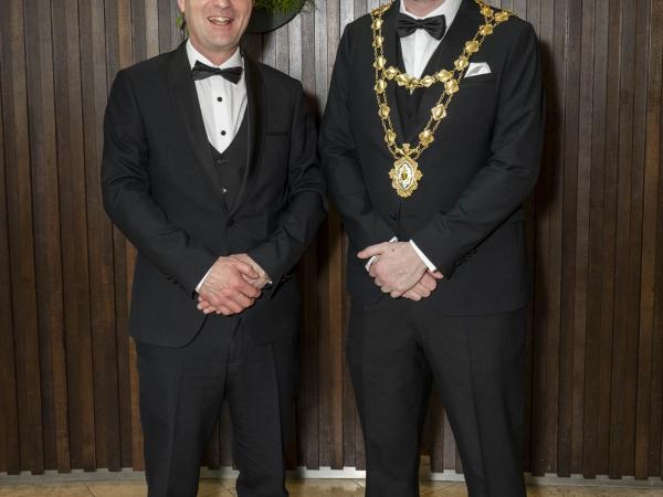 Mayor and CE posing for photo