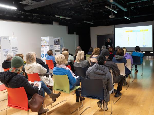 People watching a presentation