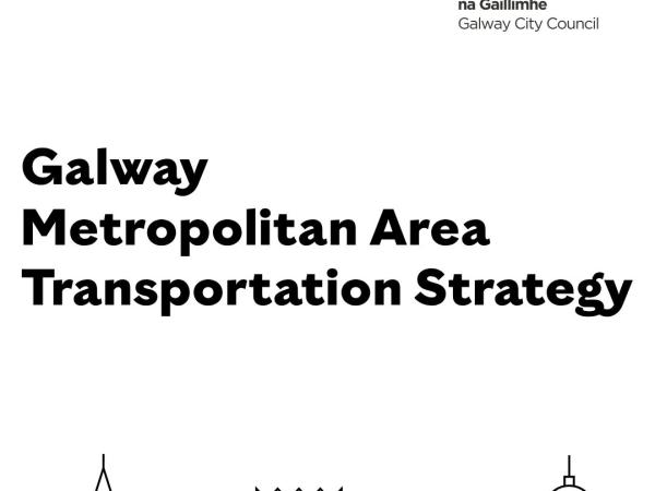 line draw of city skyline with text saying GMATS