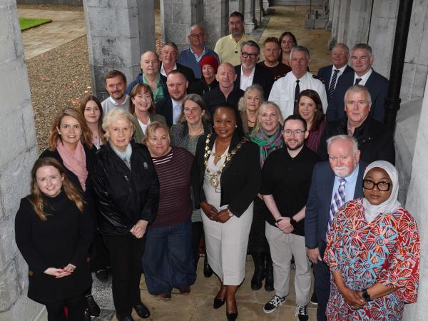 safety partnership members posing for photo at university of galway